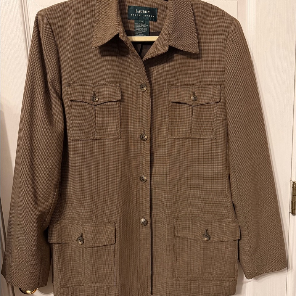Vintage Ralph Lauren Women's Brown Suit Jacket